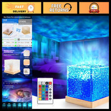 Ocean Projector for Bedroom,Wood 16-Color LED Mood Lighting,5.2″ Plug in picture