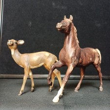 Breyer America's Wild Mustangs Dakota Liver Chestnut & Flicka Deer #750124 #3 picture