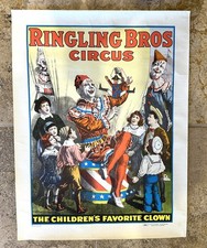 Vintage Rare 1966 Ringling Bros. Circus Poster The Children's Favorite Clown  picture
