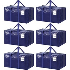 FYGRIP MB24 6 Pack Large Heavy Duty Moving Bags Dark Blue picture