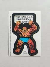 The Thing RARE Vintage 1976 Topps Marvel Super Heroes Falling Rock Sticker ** VG picture
