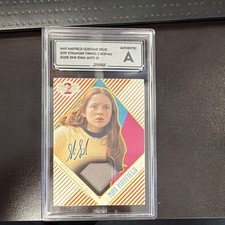 Topps 2019 Stranger Things 2 Max Mayfield Costume Relic Auto SWAU Encap picture