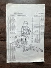 Vintage Boeing B-47 Stratojet B-52 Stratofortress Aircraft Identification Chart picture