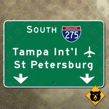Florida Interstate 275 Tampa Airport Saint St Petersburg highway road sign 21x14 picture