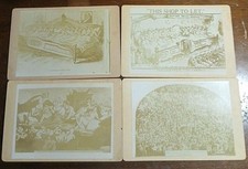 LOT OF 4 ANTIQUE BRIGHAM YOUNG CABINET CARDS ANTI MORMON LATER DAY SAINTS 1800's picture