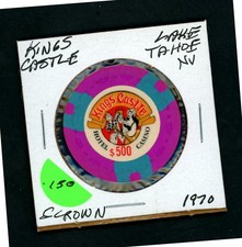 Scarce $500.00 King's Castle Lake Tahoe, Nevada Casino Chip picture