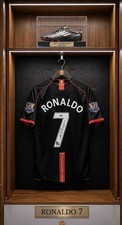 Cristiano Ronaldo Manchester United Black Away Jersey #7 2007-08 w/coa picture