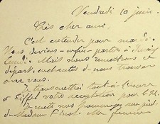 ✒ L.A.S Camille FLAMMARION astronomer to Jean FINOT - dinner with Gustave Eiffel picture