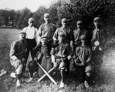 Team of baseball players at Fort Stewart Carlow Ontario ca 1913 Old Photo picture