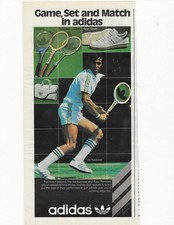 TENNIS  ILIE NASTASE    ADIDAS    ORIGINAL PRINT AD picture