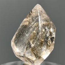 2 Moving Bubbles Rare Rainbow Smoky Quartz Enhydro Crystal w White Chlorite picture