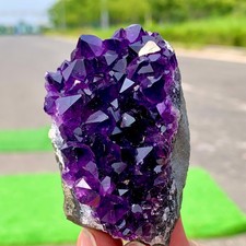 151G  Natural Amethyst geode quartz cluster crystal specimen Healing picture