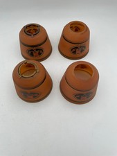Vintage Frosted Amber Glass Lamp Shades picture