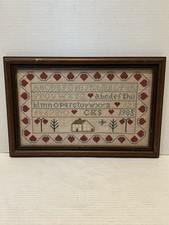 Vintage 1985 Cross Stitch Sampler Alphabets Numbers picture