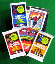 Marvel UNIVERSE 1ST SER. 1990 IMPEL- 3 SEALED PACKS + EMPTY DISPLAY BOX (READ) picture