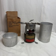 Vtg 1966 Coleman M-1950 US Military Gasoline Field Camp Stove w/ Case Nice picture