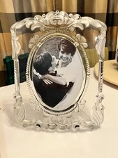 Vtg 5 lb Mikasa Princess Picture Frame 14x11 Ornate Baroque Etched Lead Crystal picture