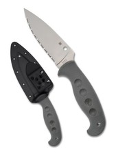 Spyderco Temperance Sprint Run FB05SGY Serrated Cru-Wear Blade Gray FRN w/Sheath picture