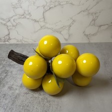 SUPERB Vintage MCM YELLOW Lucite Grapes 7” Long RARE LOOK picture