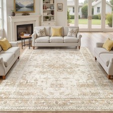 Washable Area Rugs 9x12, Soft Large 9x12 Rugs for Living Room Non-Slip Vintag... picture