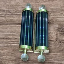 1 PC VINTAGE ART DECO BLUR CLEAR GLASS ROD BRASS WALL SCONCE LIGHT NAUTICAL #A80 picture