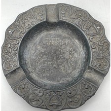 Vintage Universal Studios Hollywood Souvenir Metal Ashtray USA Pewter Tone picture