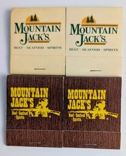 Vintage Mountain Jack's Restaurant Matches Lot 4 Matchbooks Beef Seafood Spirits picture