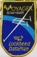 Voyager Dick Rutan Jeana Yeager Embroidered Patch Vintage Lockheed Data Plan NEW picture
