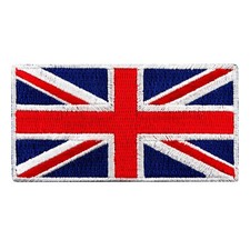 BRITISH FLAG PATCH UNION JACK ENGLAND UK GREAT BRITAIN embroidered iron-on blue picture