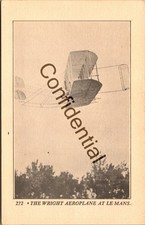 1908 Le Mans France Wilber Wright Brothers Bros Model A Flyer Aviation Meet Z442 picture