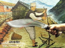 Khukuri House GAULE raw 12 inch, Primitively forged, all by hand by basic tools picture