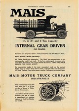 1913 Mais Motor Truck Co. of Indianapolis Ad: United States Tire Factory Truck picture