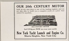 1927 Print Ad New York Yacht Launch & Engine 20th Century Yacht Motors NYC picture