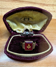 Vintage 10K Yellow Gold Masonic Signet Ring - Size 10 - 8 Grams picture