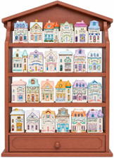 1989S Vintage Spice Village Wooden Rack - Village Spice House Wall-Mounted Displ picture