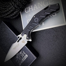 Tactical Russian HOKC Finka Mangust II Folding Blade Knife D2 Steel Blade + Clip picture