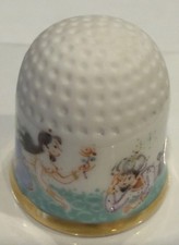 Rare Meissen Commissioned Set SIX 1000 Nights Thimbles Boxed Signed W Mini Book picture