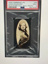 1934 CARRERAS LTD. FILM STARS W/O-REAL PHOTOS #40 JOAN CRAWFORD PSA 9  mint picture