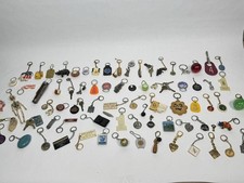 Vintage Keychain Lot 78 Pc Advertising Novelty Ford Coin Knife Lucky Foot picture