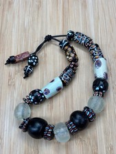 African Trade Beads Antique Venetian Bear Paw Fancy Eye Dogon Aja picture