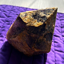 Massive 5 lb Raw Chevron Amethyst Crystal Point - Dense Display Specimen 4