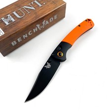 Benchmade Mini Crooked River 15085-cstm S30V Blad Orange Handle Folding Knife picture