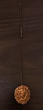French Antique Sunburst pendulum Bob 19th Century Portico Mantel Clock Medusa*** picture