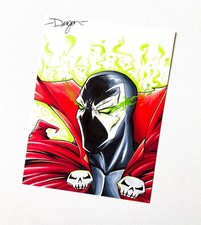SPAWN ORIGINAL ART BY DEEGAN PUCHKORS 2022 - COMIC ART FULL COLORED 6x8 picture