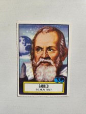 Galileo RARE Vintage 1952 Topps Look 'N See Scientist Astronomy Card #127 NICE picture