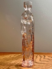 Vintage Pink Figural Glass Bottle Decanter Rebecca At The Well UV REACTIVE picture