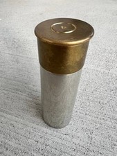 Vintage English Pewter Flask – Bullet Shape – Made in Sheffield, England picture