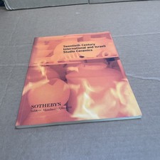 RARE SOTHEBYS TEL AVIV 1998 ISRAELI INTERNATIONAL CERAMICS CATALOG picture