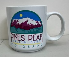 Vintage Pikes Peak Colorado Mug 14110 Ft I Made It To The Top Mountain Souvenir picture