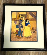 Disney Snow White & Seven Dwarfs Dancing Partners Framed Print COA 1999 picture